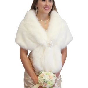 Bridal Faux Fur Stole Shawl
